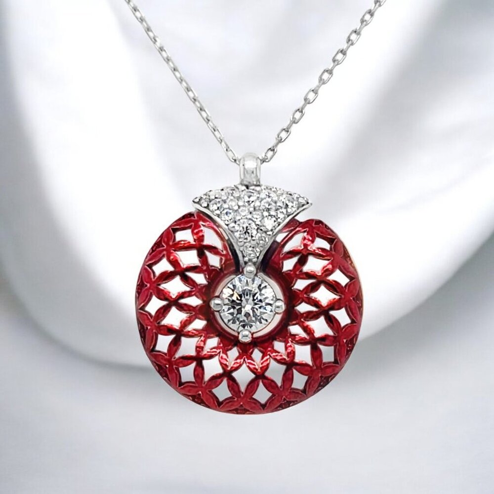 NWOT Elegant S925 Cubic Zirconia Purple Necklace - Picture 7 of 7